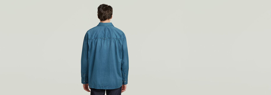 chemise carrée plissée à une poche