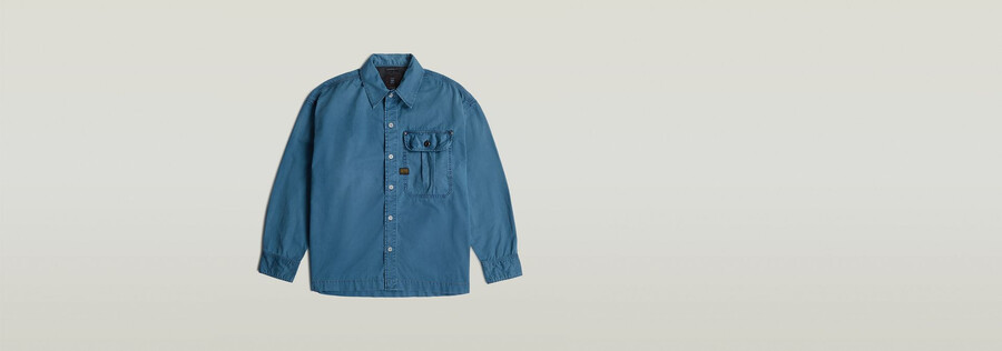 chemise carrée plissée à une poche