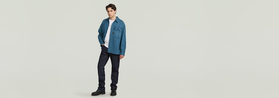 chemise carrée plissée à une poche