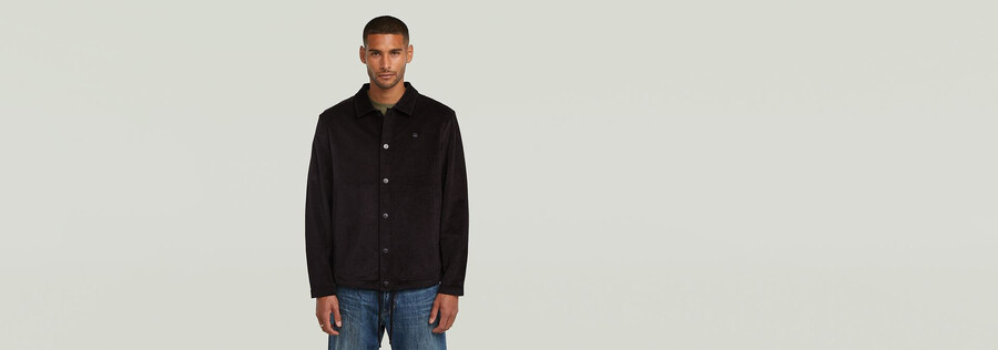 veste pull en velours côtelé coach