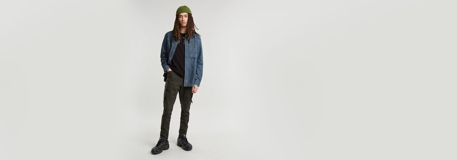 pantalon cargo skinny 3d à poche zippée 2.0