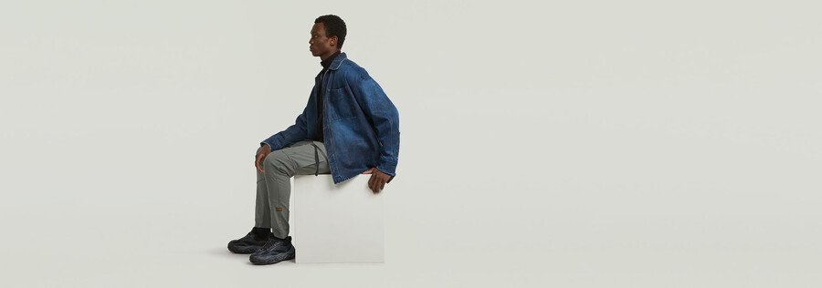 pantalon cargo skinny 3d à poches zippées