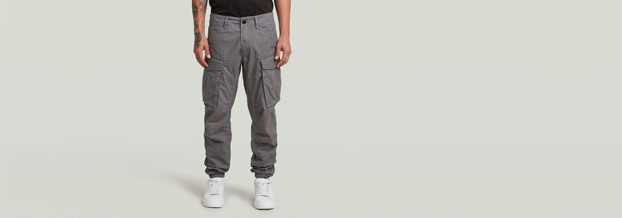 pantalon cargo 3d à revers fuselé et ajusté
