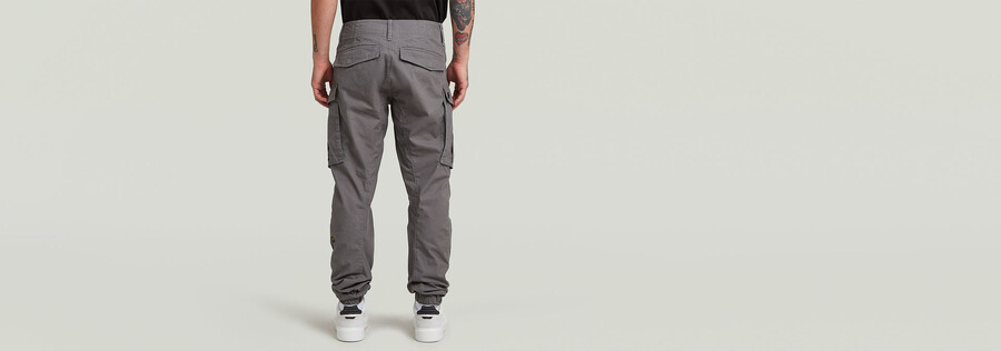 pantalon cargo 3d à revers fuselé et ajusté