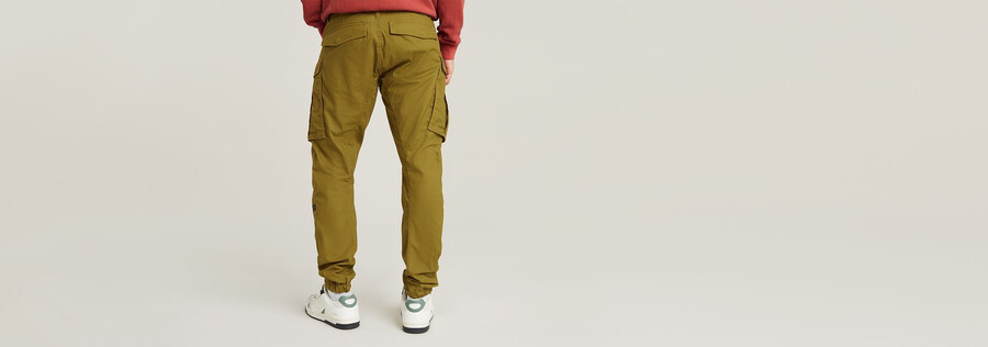 pantalon cargo 3d regular fuselé à revers