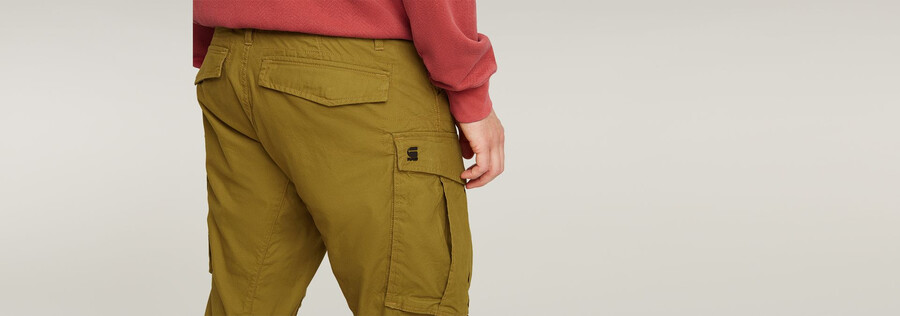pantalon cargo 3d regular fuselé à revers