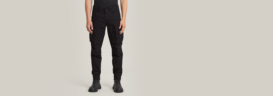 pantalon cargo 3d regular fuselé à revers
