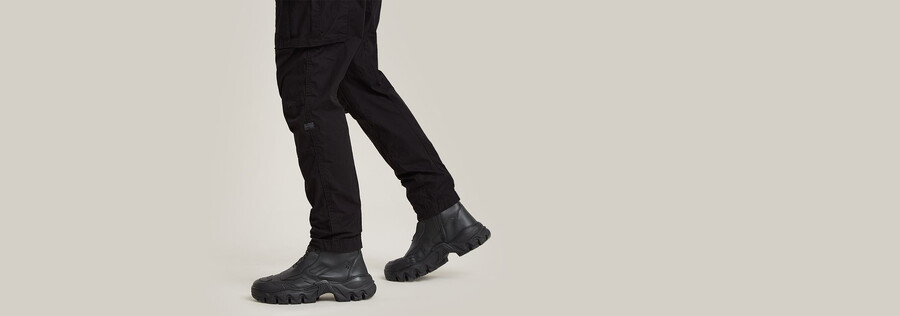 pantalon cargo 3d regular fuselé à revers