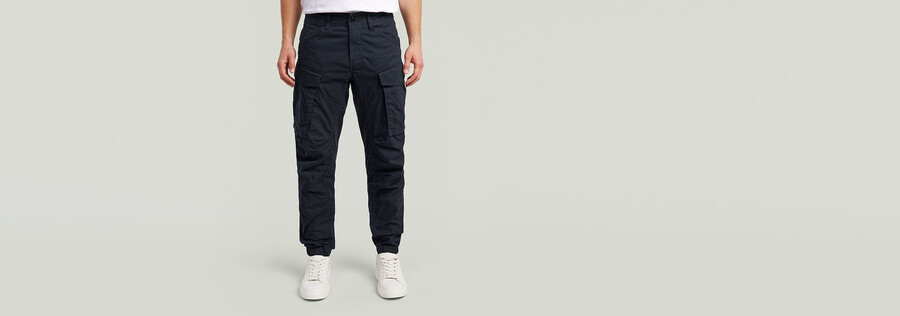 pantalon cargo 3d regular fuselé à revers