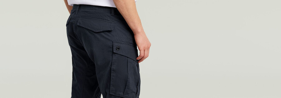 pantalon cargo 3d regular fuselé à revers