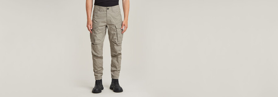 pantalon cargo 3d regular fuselé à revers