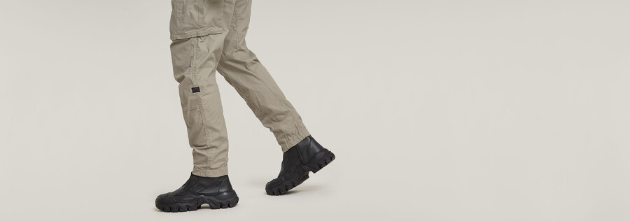 pantalon cargo 3d regular fuselé à revers
