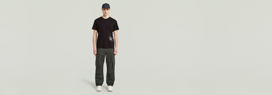 pantalon cargo droit r-3n