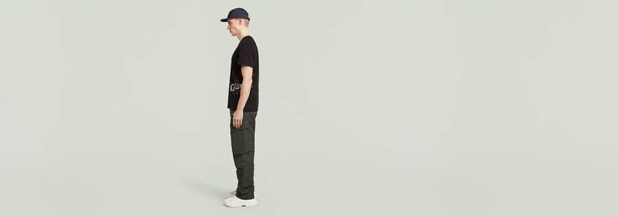 pantalon cargo droit r-3n