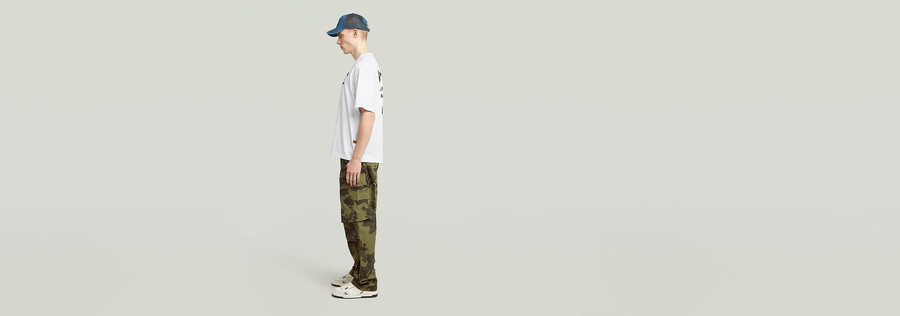 pantalon cargo droit r-3n