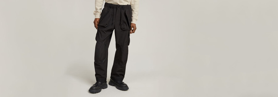pantalon cargo 3d à genoux décontractés