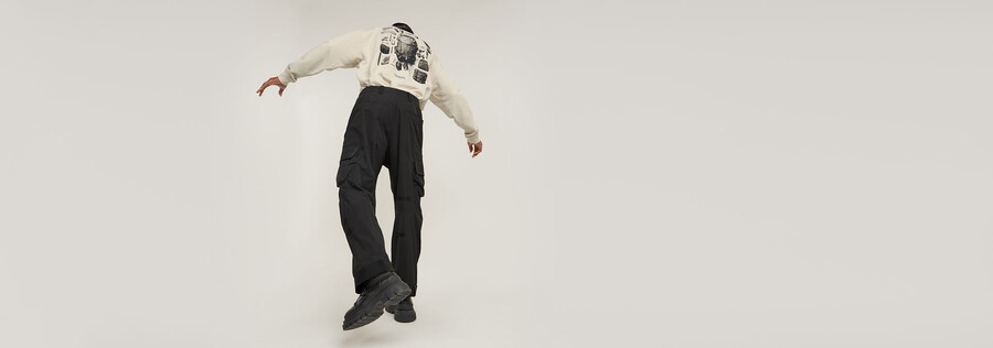 pantalon cargo 3d à genoux décontractés