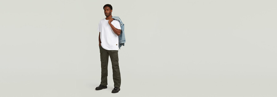 pantalon cargo droit 3d