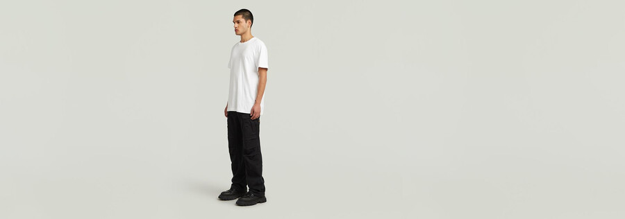 pantalon cargo droit 3d