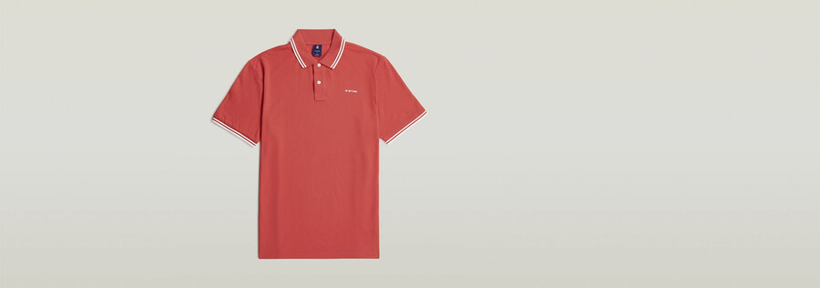 polo rayé avec logo sur la poitrine