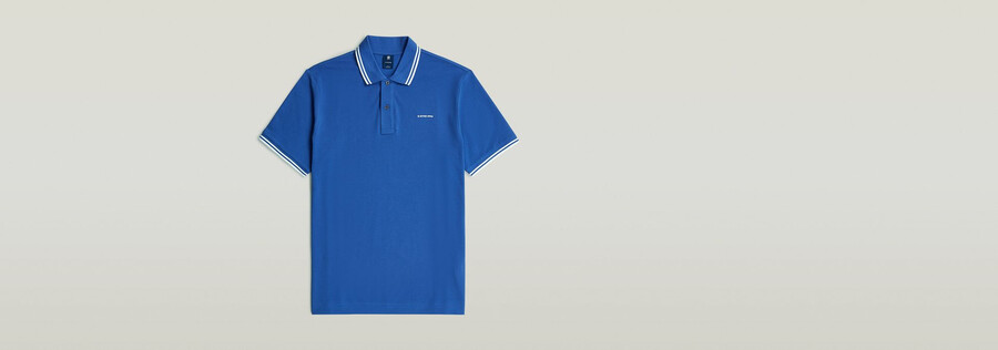 polo rayé avec logo sur la poitrine