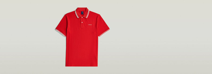 polo rayé avec logo sur la poitrine