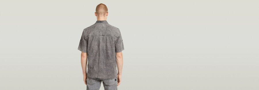 chemise classique à double poche oblique