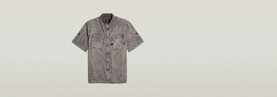 chemise classique à double poche oblique