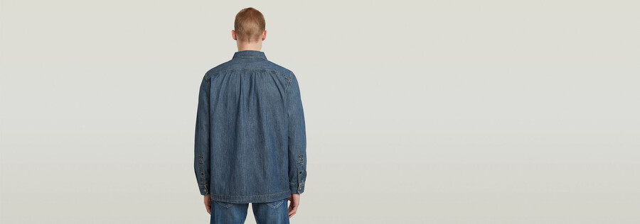 chemise en jean classique à une poche