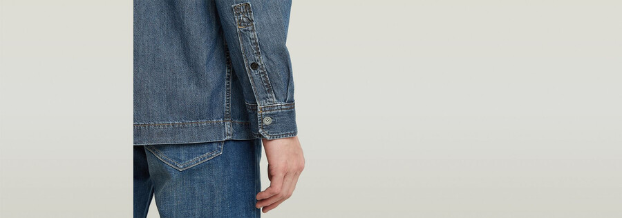 chemise en jean classique à une poche