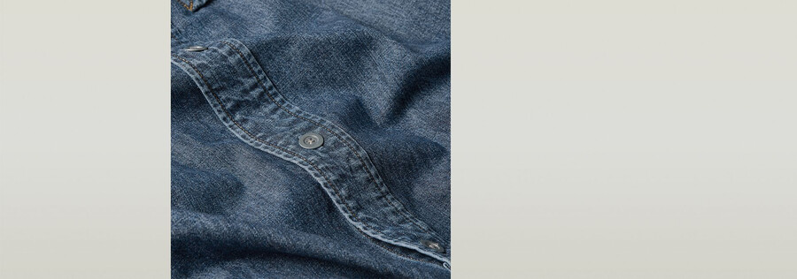chemise en jean classique à une poche