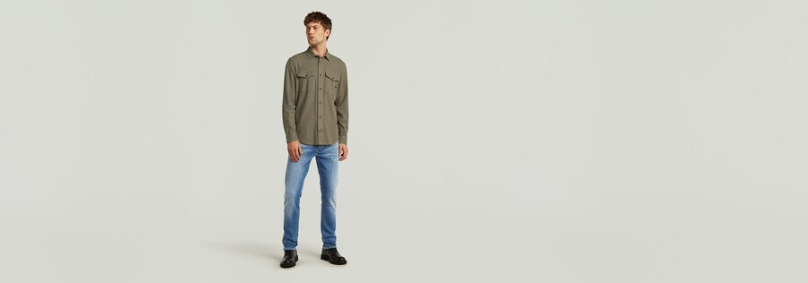 chemise marine slim