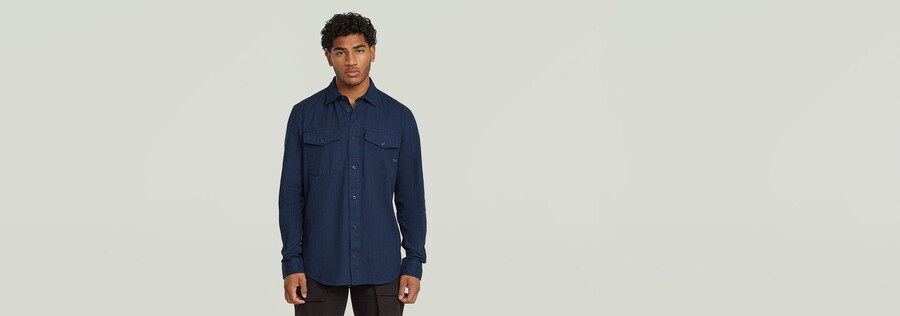 chemise marine slim