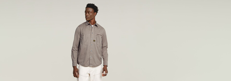 chemise classique plissée à fermeture éclair