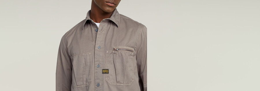 chemise classique plissée à fermeture éclair