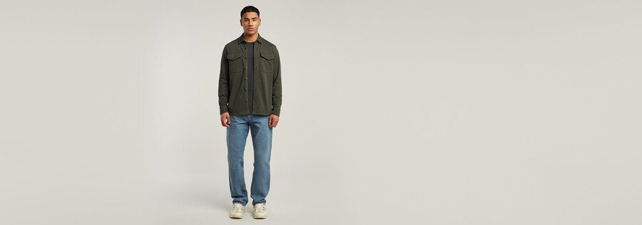 chemise en jersey à poches marines