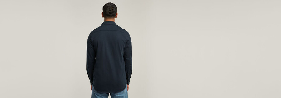chemise en jersey à poches marines