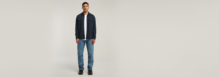 chemise en jersey à poches marines