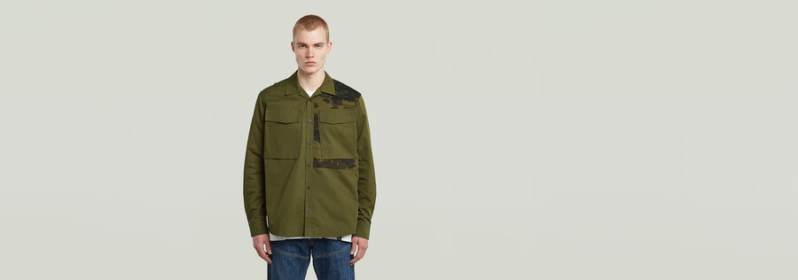 chemise de service régulière à poche cargo