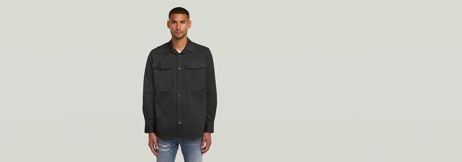 chemise classique à poche cargo
