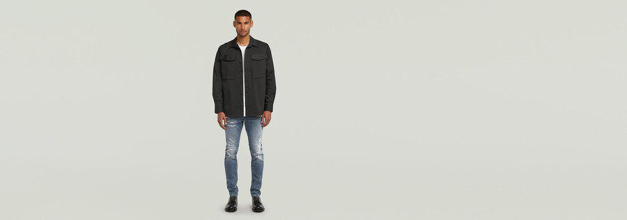 chemise classique à poche cargo