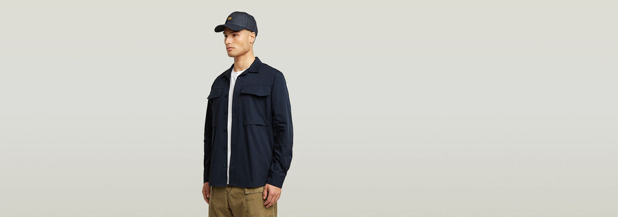 chemise classique à poche cargo