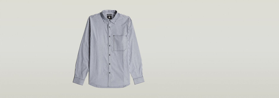 chemise classique à une poche et manches longues