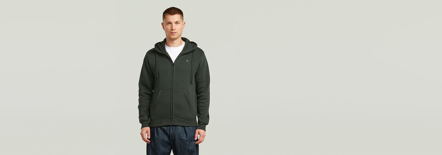 sweat à capuche zippé premium core