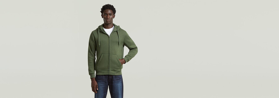 sweat à capuche zippé premium core