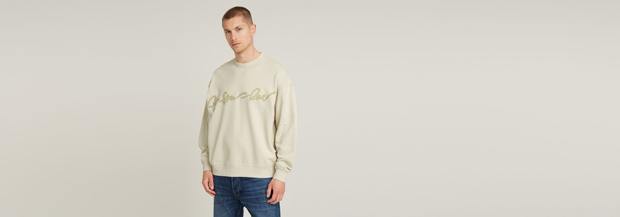 pull ample en chenille à motif g-script