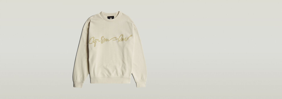 pull ample en chenille à motif g-script