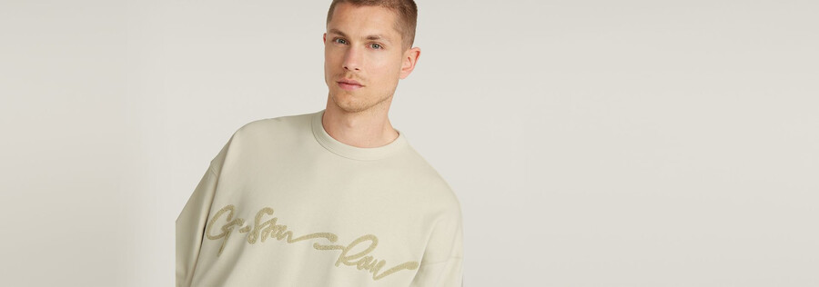 pull ample en chenille à motif g-script
