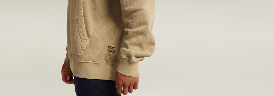 pull décontracté à demi-zip lavé