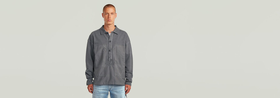 pull ample en mélange de tissus lavés
